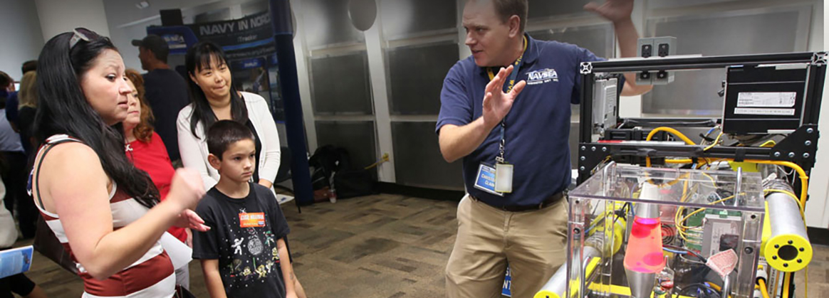 Children attend a STEM event